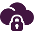 Lock and cloud icon